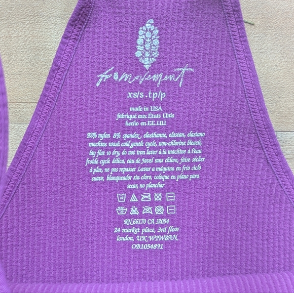 FP Movement by Free People Happiness Runs Crop Rinbed Tank in Purple - Size XS/S - Picture 5 of 7